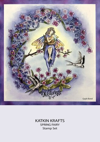 Katkin Krafts Spring Fairy A5 Clear Stamp Set (KK0044) (OUTLET)