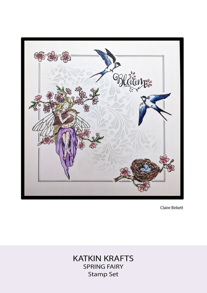 Katkin Krafts Spring Fairy A5 Clear Stamp Set (KK0044) (OUTLET)