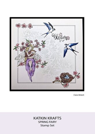 Katkin Krafts Spring Fairy A5 Clear Stamp Set (KK0044) (OUTLET)