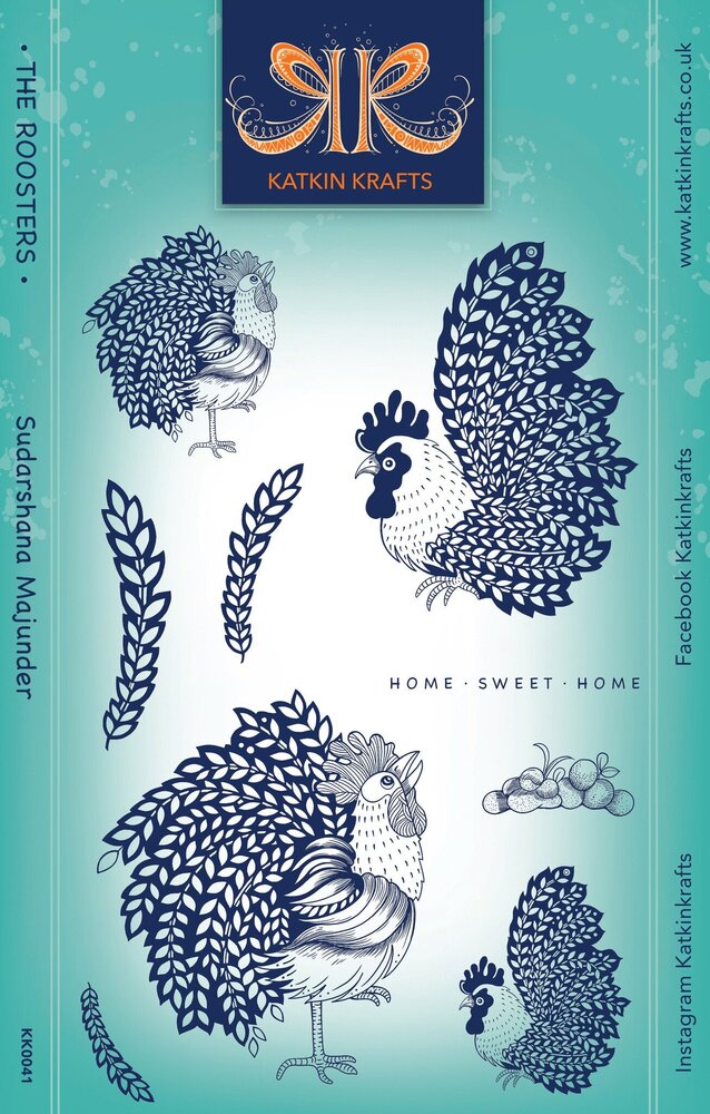 Katkin Krafts The Roosters A5 Clear Stamp Set (KK0041) (OUTLET)