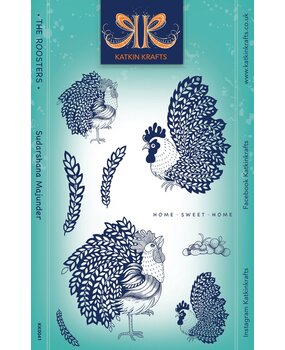 Katkin Krafts The Roosters A5 Clear Stamp Set (KK0041) (OUTLET)
