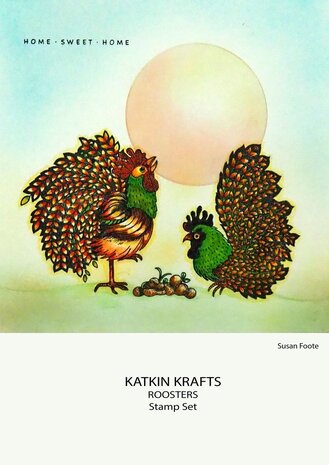 Katkin Krafts The Roosters A5 Clear Stamp Set (KK0041) (OUTLET)