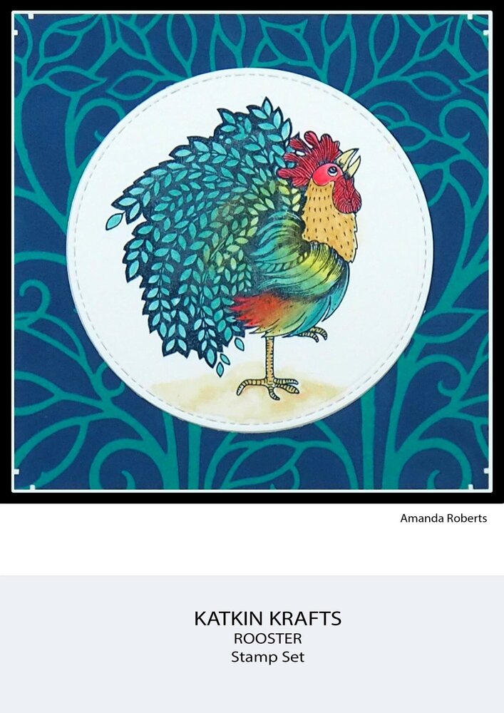 Katkin Krafts The Roosters A5 Clear Stamp Set (KK0041) (OUTLET)