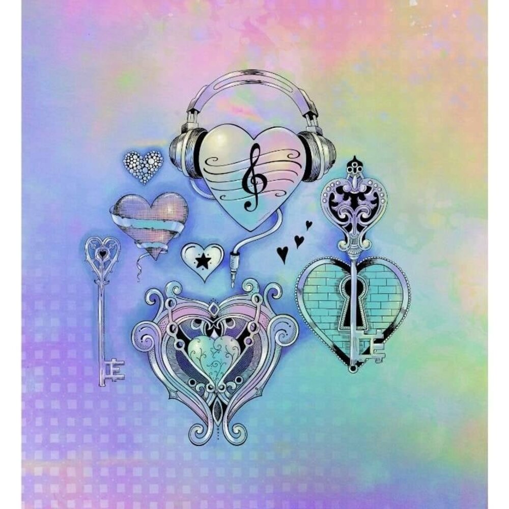 Katkin Krafts Wild Hearts Clear Stamp Set (KK0037) (OUTLET)