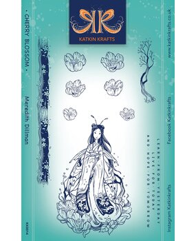 Katkin Krafts Cherry Blossom A5 Clear Stamp Set (KK0014) (OUTLET)