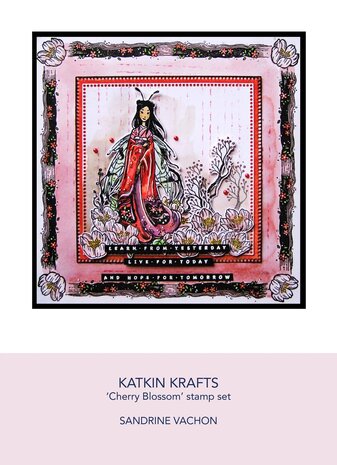 Katkin Krafts Cherry Blossom A5 Clear Stamp Set (KK0014) (OUTLET)