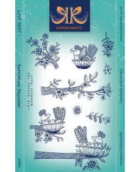 Katkin Krafts Love Nest A5 Clear Stamp Set (KK0013) (OUTLET)