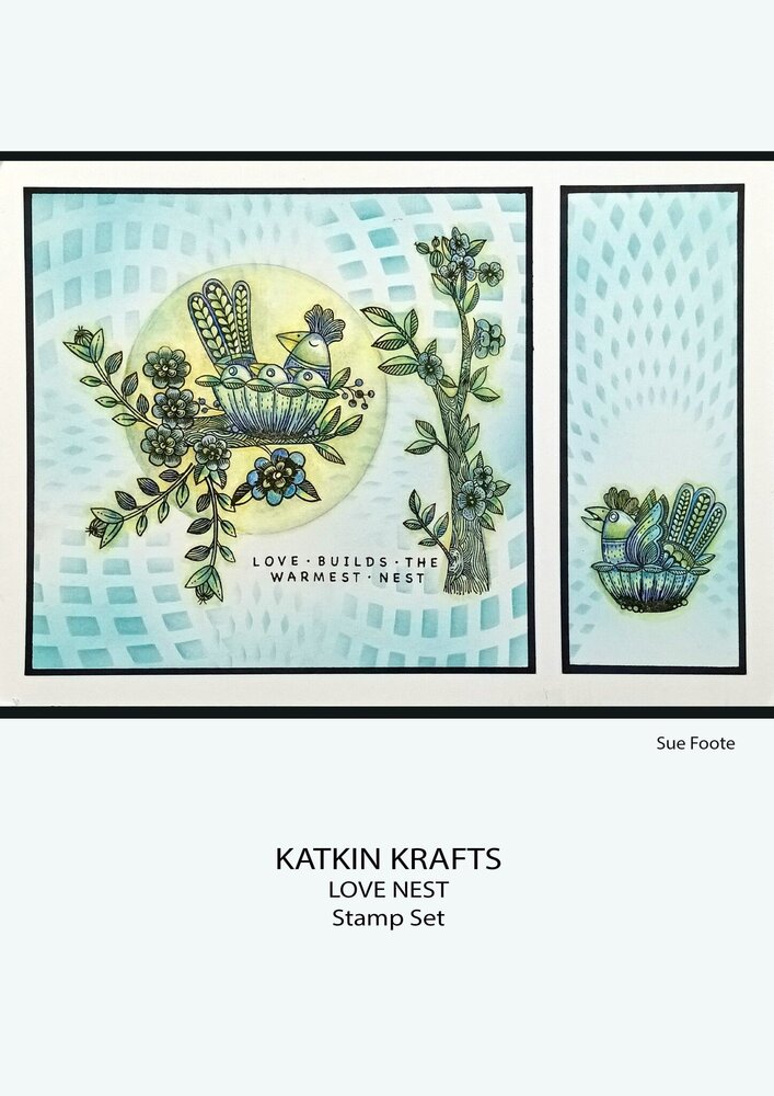 Katkin Krafts Love Nest A5 Clear Stamp Set (KK0013) (OUTLET)