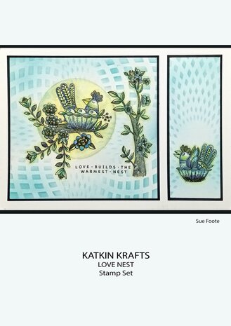 Katkin Krafts Love Nest A5 Clear Stamp Set (KK0013) (OUTLET)