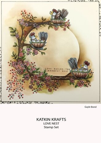 Katkin Krafts Love Nest A5 Clear Stamp Set (KK0013) (OUTLET)