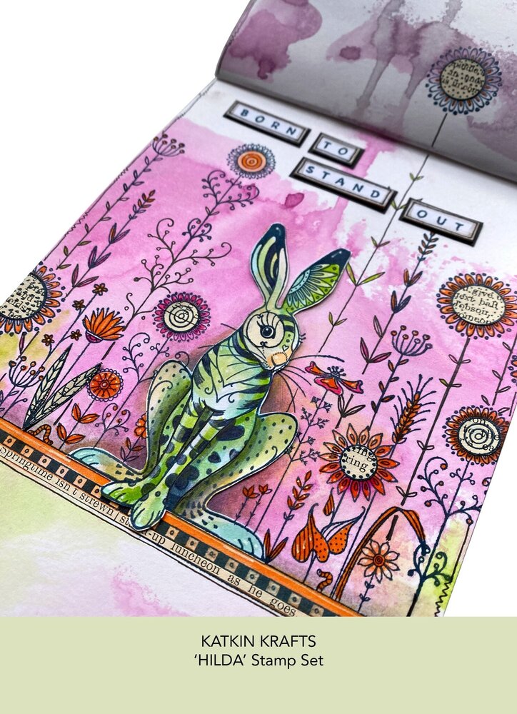 Katkin Krafts Hilda A5 Clear Stamp Set (KK0010) (OUTLET)