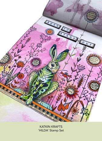 Katkin Krafts Hilda A5 Clear Stamp Set (KK0010) (OUTLET)