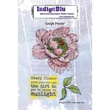IndigoBlu Large Peony A6 Rubber Stamps (IND1273) (OUTLET)