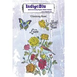 IndigoBlu Climbing Rose A6 Rubber Stamps (IND1183) (OUTLET)