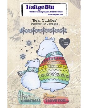 IndigoBlu Bear Cuddles A6 Rubber Stamp (IND1155) (OUTLET)