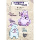 IndigoBlu Bear Love A6 Rubber Stamp (IND1154) (OUTLET)