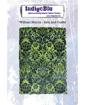 IndigoBlu William Morris Arts and Crafts A6 Red Rubber Stamp (IND1102) (OUTLET)