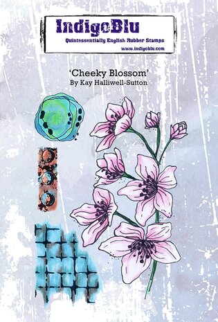 IndigoBlu Cheeky Blossom A6 Rubber Stamps (IND1004) (OUTLET)