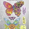 IndigoBlu Butterfly Dance A5 Rubber Stamps (IND0941) (OUTLET)