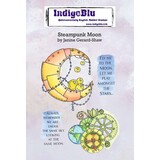 IndigoBlu Steampunk Moon A6 Rubber Stamps (IND0883) (OUTLET)