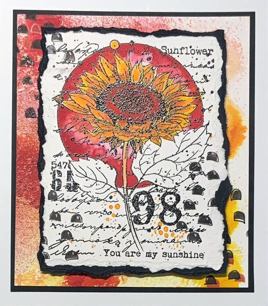 IndigoBlu Sunflower Bloom A6 Rubber Stamps (IND0866) (OUTLET)
