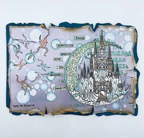 IndigoBlu Enchanted Castle A5 Rubber Stamps (IND0850) (OUTLET)