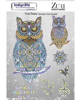 IndigoBlu Owl Tales A5 Rubber Stamps (IND0849) (OUTLET)