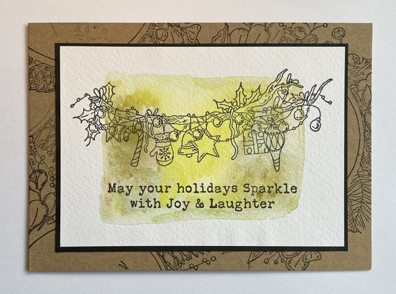IndigoBlu Foliage Wreath A5 Rubber Stamps (IND0812) (OUTLET)
