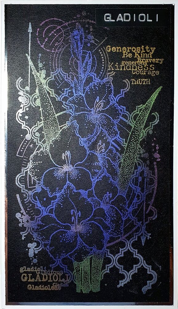 IndigoBlu Gladioli A5 Rubber Stamps (IND0811) (OUTLET)