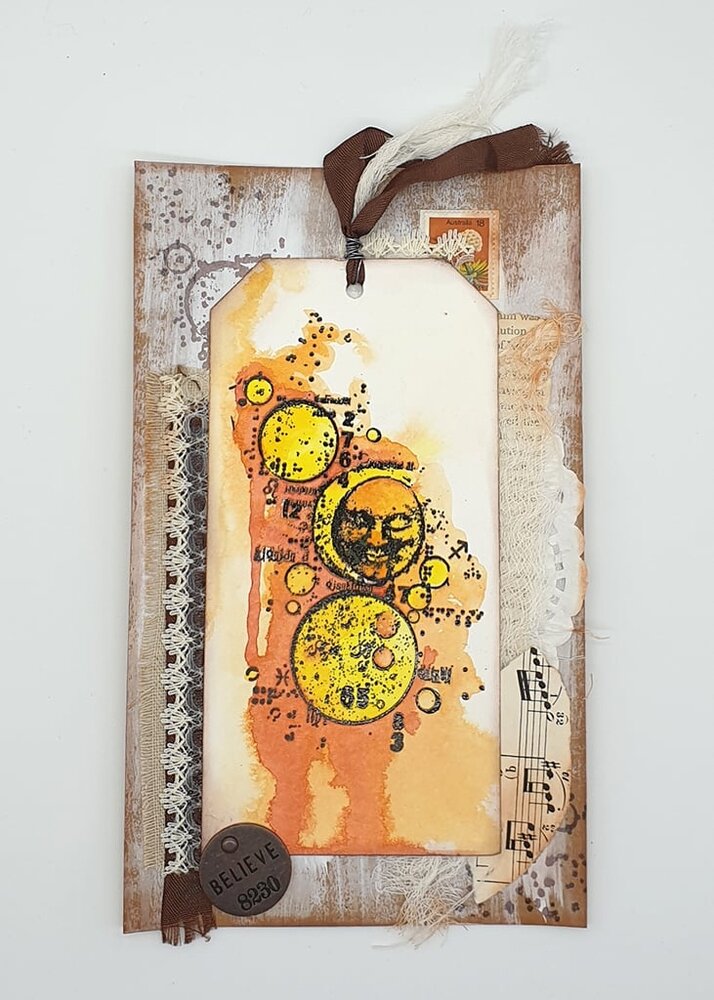 IndigoBlu Man in the Moon by Asia A6 Rubber Stamps (IND0758) (OUTLET)