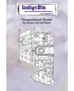 IndigoBlu Gingerbread House A6 Rubber Stamp  (IND0673) (OUTLET)