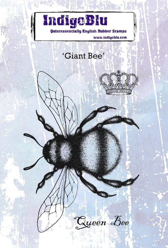 IndigoBlu Giant Bee A6 Rubber Stamp (IND0528) (OUTLET)