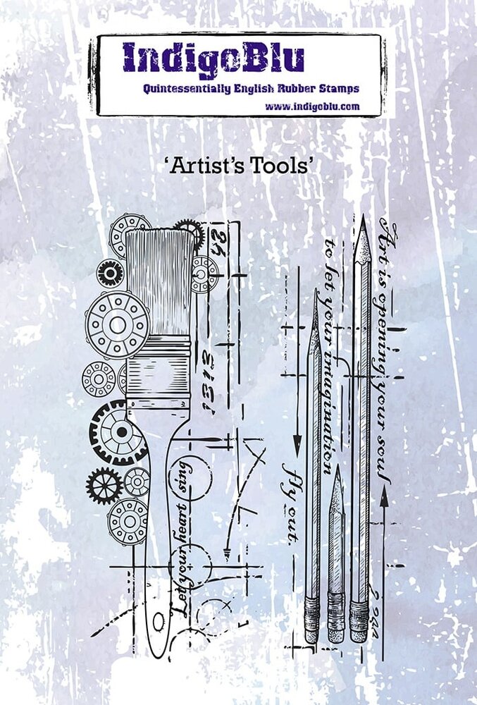 IndigoBlu Artist's Tools A6 Rubber Stamps (IND0442) (OUTLET)