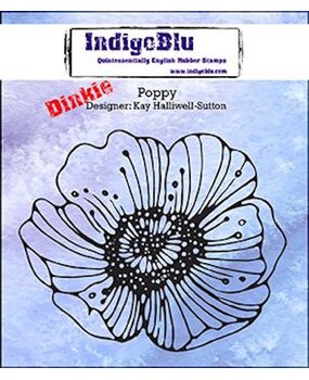 IndigoBlu Poppy A7 Rubber Stamps (IND0176) (OUTLET)