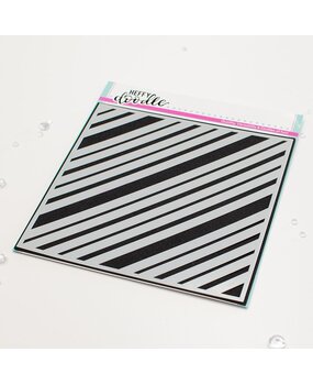 Heffy Doodle Funhouse Diagonal Stripes Stencil (HFD0495) (OUTLET)