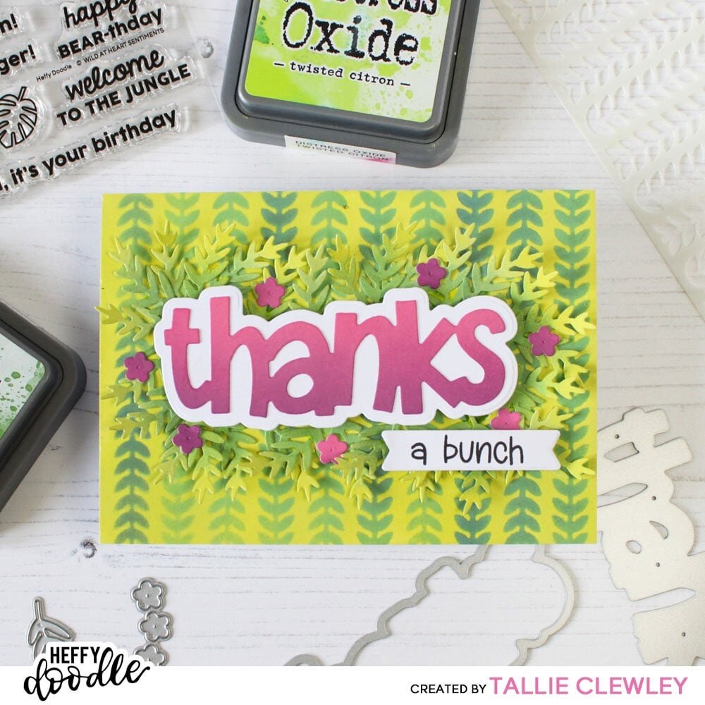 Heffy Doodle Vertical Vines Stencil (HFD0425) (OUTLET)