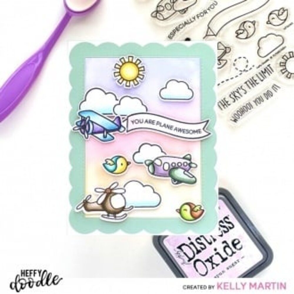 Heffy Doodle Flying High Clear Stamps (HFD0385) (OUTLET)