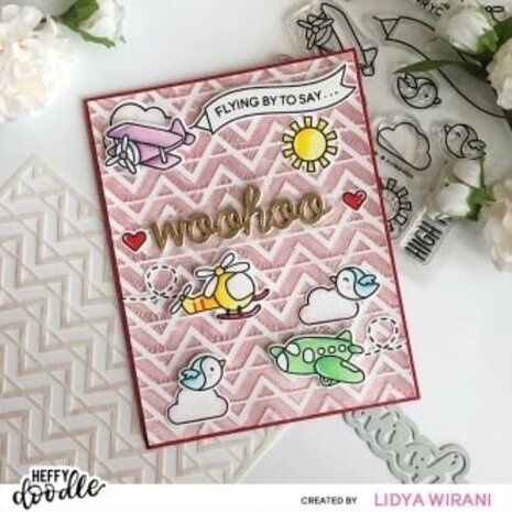 Heffy Doodle Chevron Fun Stencil (HFD0379) (OUTLET) Heffy Doodle Chevron Fun Stencil (HFD0379) (OUTLET)