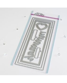 Heffy Doodle Sweet Scalloped Slimline Dies (HFD0368) (OUTLET)