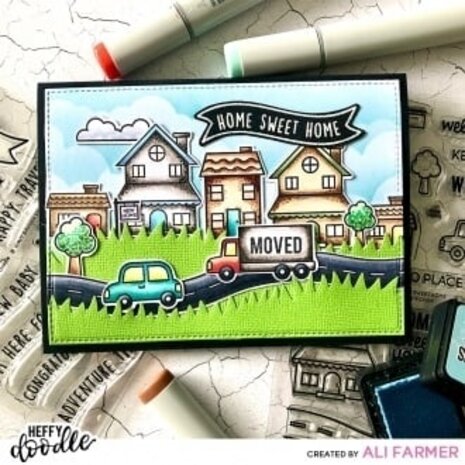 Heffy Doodle Home Sweet Home Clear Stamps (HFD0359) (OUTLET)