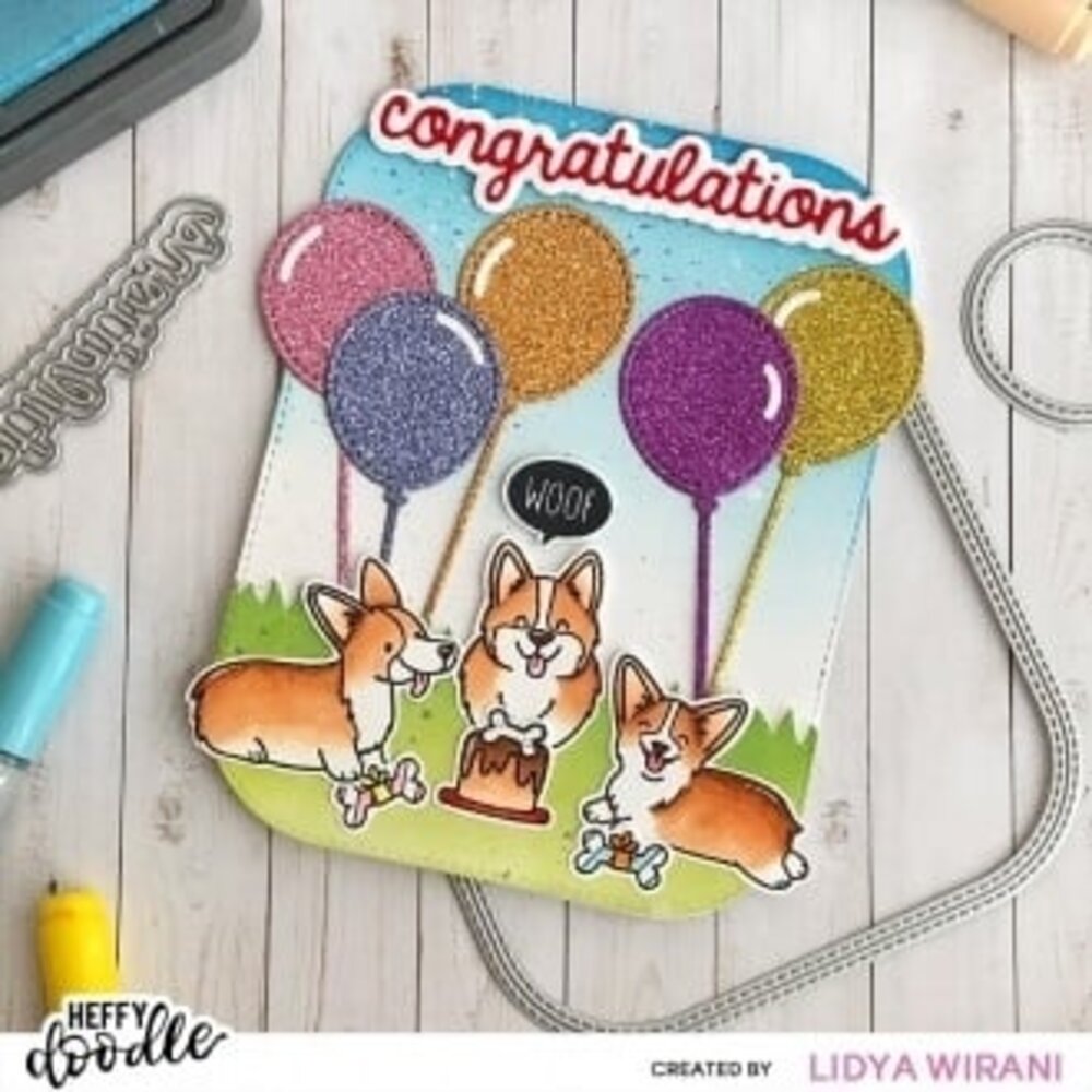 Heffy Doodle Stitched Balloon Dies (HFD0345) (OUTLET)