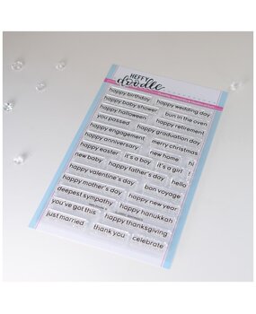 Heffy Doodle Classic Sentiments Clear Stamps (HFD0228) (OUTLET)
