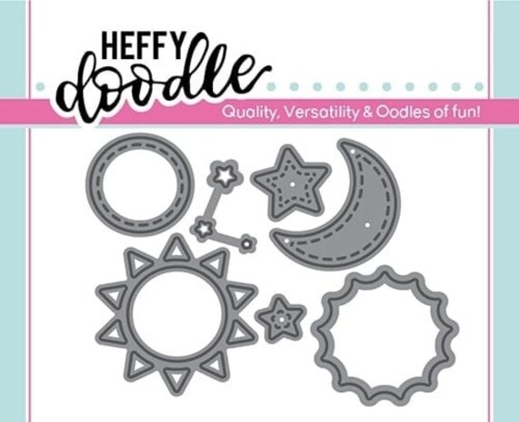 Heffy Doodle Sun, Moon & Stars Dies (HFD0179) (OUTLET)