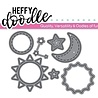 Heffy Doodle Sun, Moon & Stars Dies (HFD0179) (OUTLET)