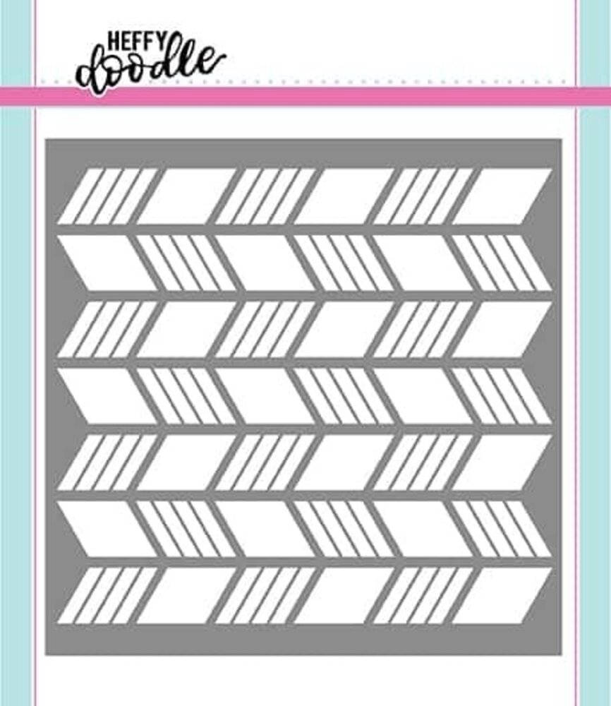Heffy Doodle Slants VS Rhombies Stencil (HFD0097) (OUTLET) Heffy Doodle Slants VS Rhombies Stencil (HFD0097) (OUTLET)