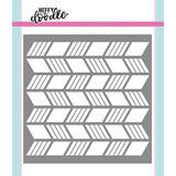 Heffy Doodle Slants VS Rhombies Stencil (HFD0097) (OUTLET)