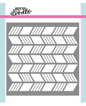Heffy Doodle Slants VS Rhombies Stencil (HFD0097) (OUTLET)