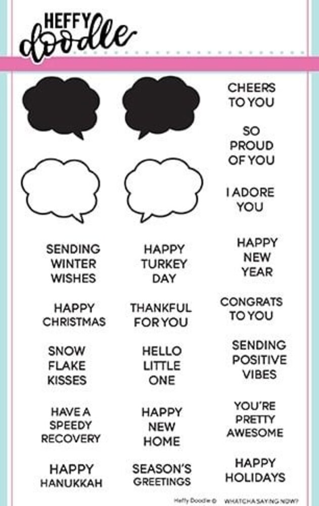 Heffy Doodle Whatcha Saying Now Clear Stamps (HFD0092) (OUTLET)