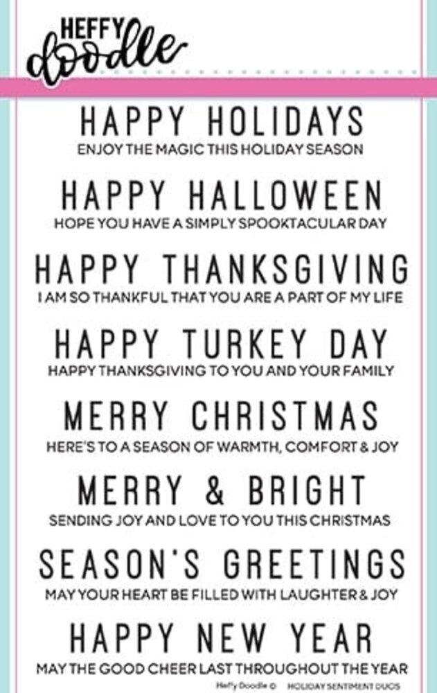 Heffy Doodle Holiday Sentiment Duos Clear Stamps (HFD0091) (OUTLET) Heffy Doodle Holiday Sentiment Duos Clear Stamps (HFD0091) (OUTLET)