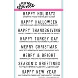 Heffy Doodle Holiday Sentiment Duos Clear Stamps (HFD0091) (OUTLET)